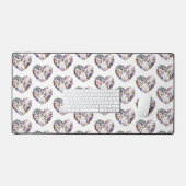 レトロのハロウィーン幽霊とローラブレード デスクマット (キーボード&マウス)