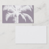 レトロのハワイの熱帯ヤシの木のヴィンテージの紫色 名刺 (正面/裏面)