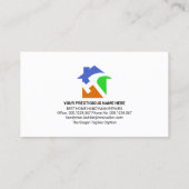 レトロのハンドマニツールのモチーフ、奇数ジョブワーカー 名刺 (裏面)