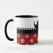 レトロのハンドルバーの髭の口ひげ マグカップ (左)