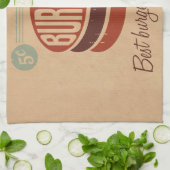 レトロのハンバーガー キッチンタオル (折り畳み)