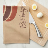 レトロのハンバーガー キッチンタオル (四つ折り)