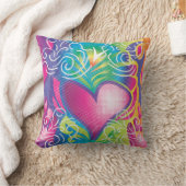レトロのハートの枕 クッション (ブランケット)