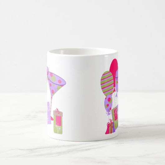 レトロのバチェロレッテ コーヒーマグカップ (中央)