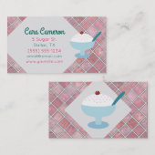 レトロのバニラアイスクリームのカスタムな名刺 名刺 (正面/裏面)