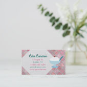 レトロのバニラアイスクリームのカスタムな名刺 名刺 (スタンド正面)