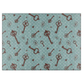 レトロのバレンタインの鍵 カッティングボード (正面)