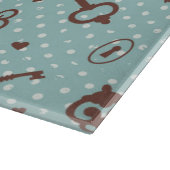 レトロのバレンタインの鍵 カッティングボード (角)