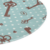 レトロのバレンタインの鍵 カッティングボード (角)