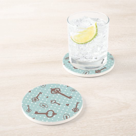 レトロのバレンタインの鍵 コースター (側面)