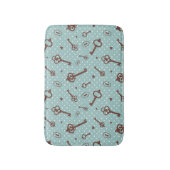 レトロのバレンタインの鍵 バスマット (正面縦)