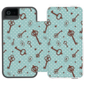 レトロのバレンタインの鍵 INCIPIO iPhoneウォレットケース (フォリオ Open)