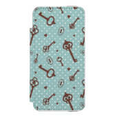 レトロのバレンタインの鍵 INCIPIO iPhoneウォレットケース (フォリオ 正面)