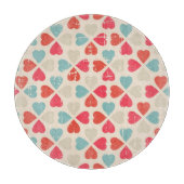 レトロのバレンタインデーパターン カッティングボード (正面)