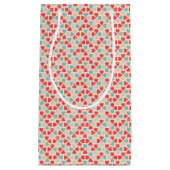 レトロのバレンタインデーパターン スモールペーパーバッグ (正面)