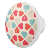 レトロのバレンタインデーパターン セラミックノブ (右)