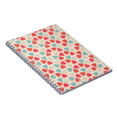 レトロのバレンタインデーパターン ノートブック (右側)