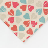 レトロのバレンタインデーパターン フリースブランケット (角)