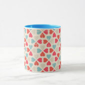 レトロのバレンタインデーパターン マグカップ (中央)