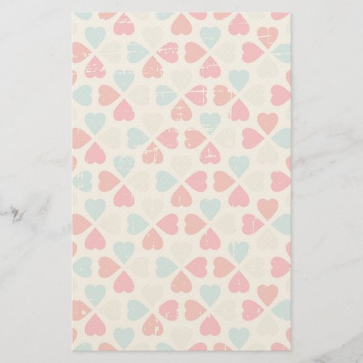 レトロのバレンタインデーパターン 便箋 (正面)