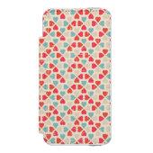 レトロのバレンタインデーパターン INCIPIO iPhoneウォレットケース (フォリオ 正面)