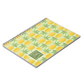 レトロのパイナップル|モノグラム ノートブック (左側)