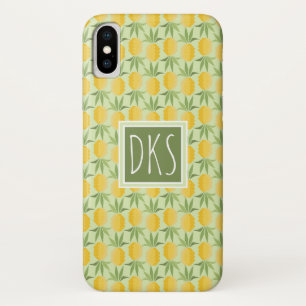 レトロのパイナップル モノグラム iPhone X ケース