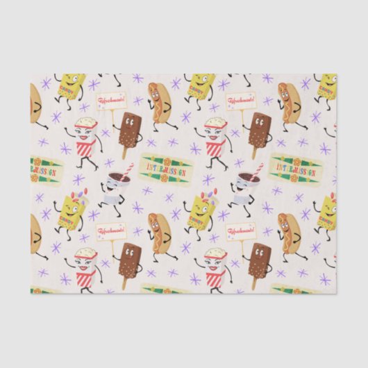 レトロのパディングスナックみんなでパーティーに行こう 薄葉紙 (正面)