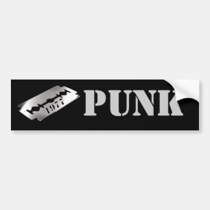 レトロのパンクのかみそりの刃1977年 バンパーステッカー