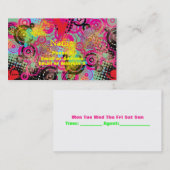 レトロのパンクのモダンなスタイリストの入れ墨の芸術家カード 予約カード (正面/裏面)