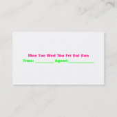 レトロのパンクのモダンなスタイリストの入れ墨の芸術家カード 予約カード (裏面)