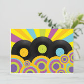 レトロのパーティーの背景 招待状 (スタンド正面)