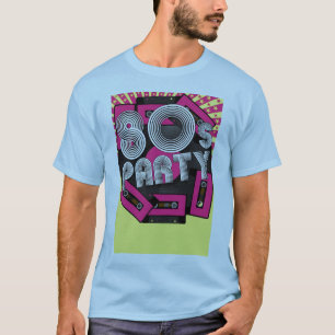 レトロのパーティーの背景 Tシャツ