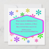 レトロのパーティー 招待状 (裏面)