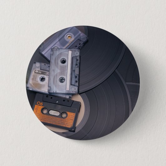 レトロのパーティー 缶バッジ (正面)