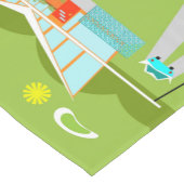 レトロのパーム・スプリングスの家のテーブルのランナー ショートテーブルランナー (コーナー)