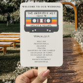 レトロのヒット素晴らしカセット結婚式 プログラム ハンドファン