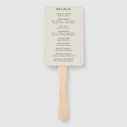 レトロのヒット素晴らしカセット結婚式 プログラム ハンドファン (裏面)