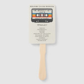 レトロのヒット素晴らしカセット結婚式 プログラム ハンドファン (正面)