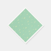 レトロのヒップスターの宇宙時代の原子スターバスト スタンダードカクテルナプキン (角)