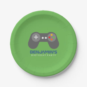 レトロのビデオゲームの誕生会 ペーパープレート