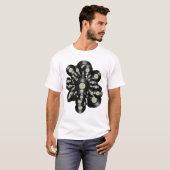 レトロのビニールのLP記録 Tシャツ (正面フル)