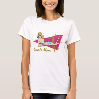 レトロのビーチのお母さん Tシャツ