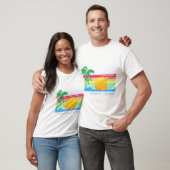 レトロのビーチグランドケイマン Tシャツ (ユニセックス)