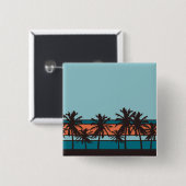 レトロのビーチボタン 缶バッジ (正面&裏面)