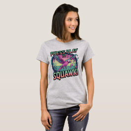 レトロのピクセル遊オウム – Squawk!アーケード Tシャツ