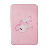 レトロのピンクのプードルのバス・マット バスマット (正面縦)