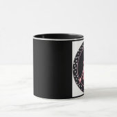 レトロのピンクのプードルのマグ マグカップ (中央)
