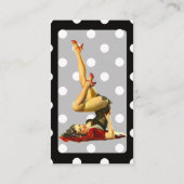 レトロのピンナップの女の子V4 名刺 (裏面)