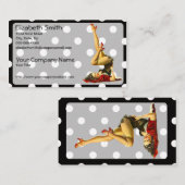 レトロのピンナップの女の子V4 名刺 (正面/裏面)